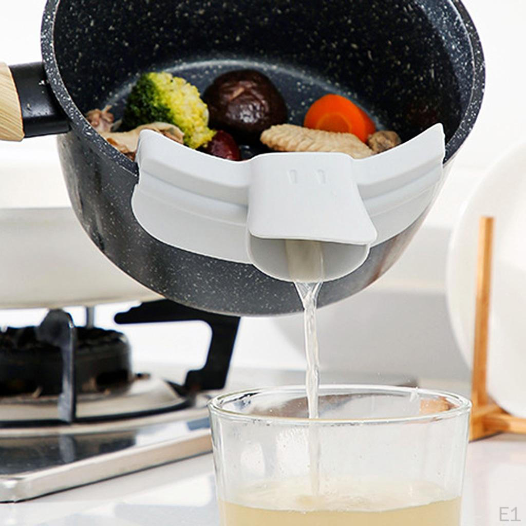 Silicone sul Beccuccio per Tazza/Barattolo per Zuppa Versare Clip Anti-Perdita Deflettore d'Acqua