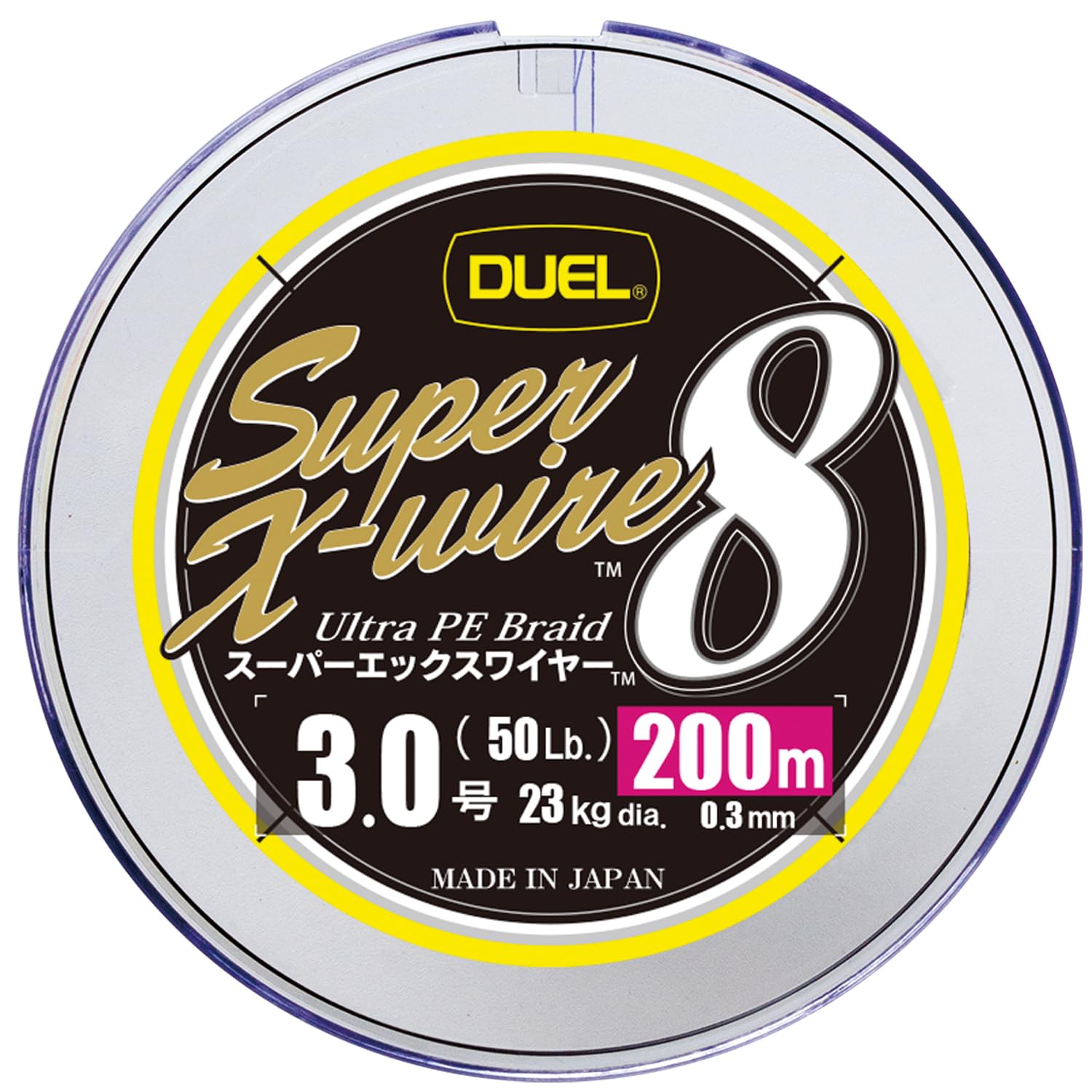 

DUEL PE Fishing Line Super 8 Fishing High High 200m 5 Marking X-Wire [Fishing Line, Tackle, Strength, Sensitivity] 3.0 Colors/Yellow H3613N-5CR