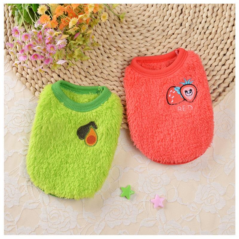 Fleece Pet Vest Small Puppy Cats Clothing Warm Lightweight Wear Cartoon Dog Clothes Chest Size Adjustable Comfort Fit