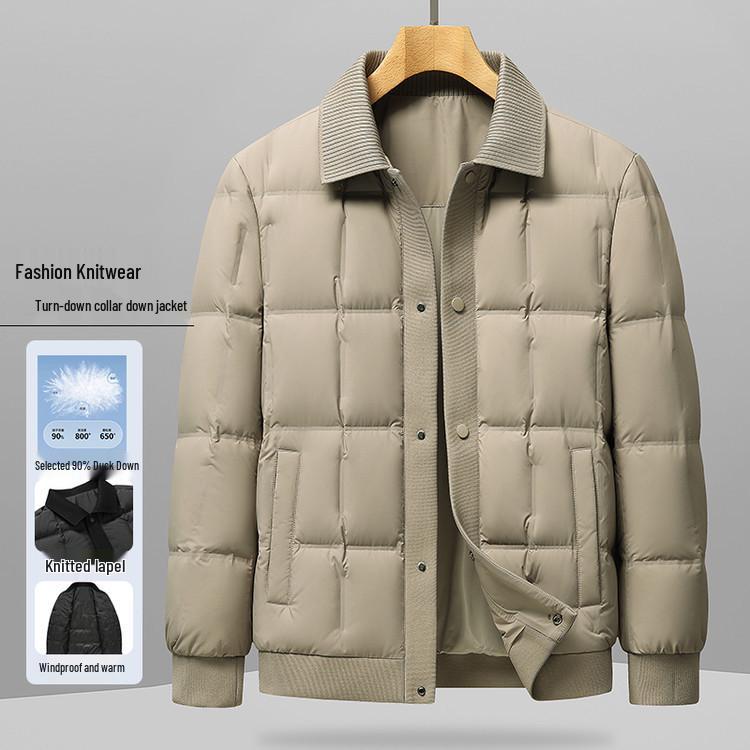 2025 Men's Versatile Lapel Down Jacket: Stylish & Warm Winter Outerwear for All Ages