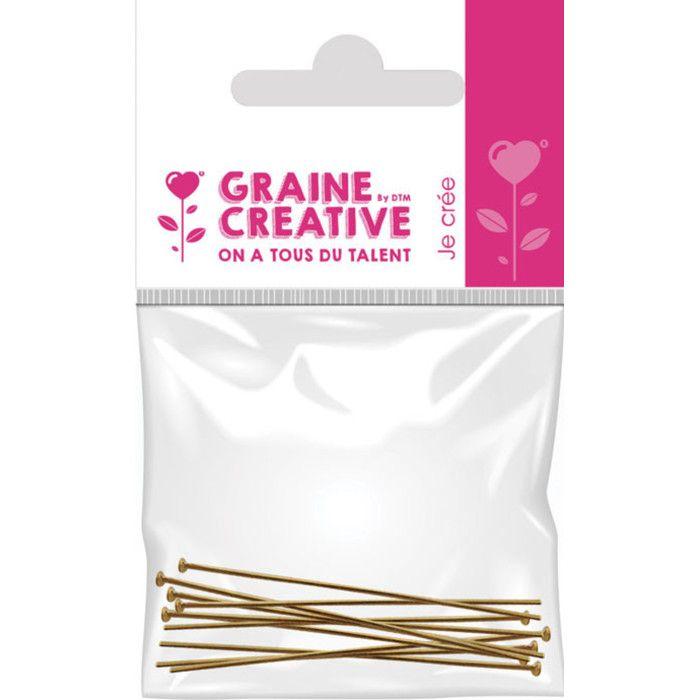 Clous de jonction - GRAINE CREATIVE - 50mm - Doré - Métal - 10 pièces