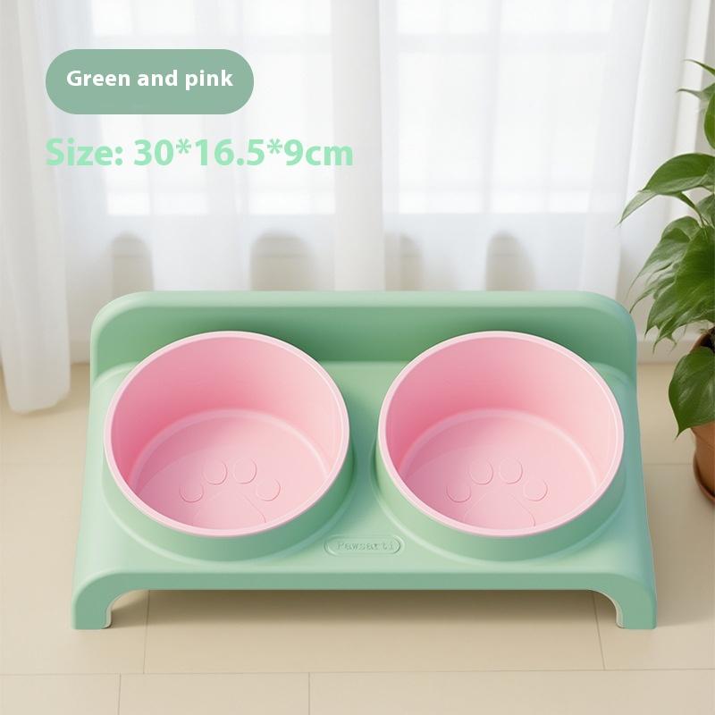 Food Feeders Pet Double Bowls Feeder Adjustable Height Cats Dogs Drinker Water Bowl Dish Elevated Feeding Supplies