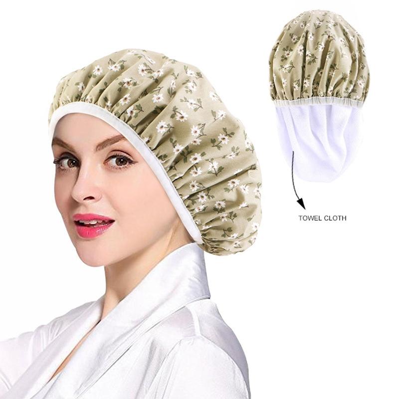 Damski Wodoodporny Kapelusz do Kąpieli Elastyczne Pokrowce na Włosy pod Prysznic Czepki do Kąpieli Czapka Beanie Piękno Trwała Ondulacja Czapka Przeciwpyłowa Czapka na Włosy Akcesoria Łazienkowe