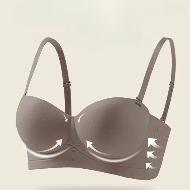 Sexy push-up spodní prádlo bez ramínek Bez ocelového prstenu Krásná záda uzavřená ňadra Pohodlná prodyšná dámská podprsenka