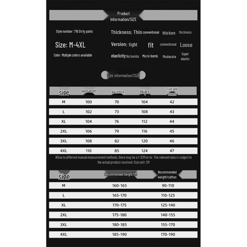 POUM Men's Loose Straight-Fit Distressed Trousers