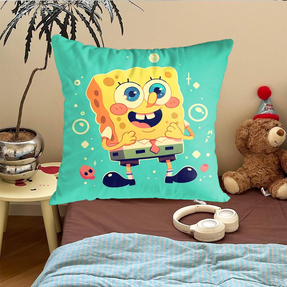 Kawaii S-Spongebob Cushions For Decorative Sofa Cushion Covers Room Decorating Items Personalized Gifts Autumn Decoration Home