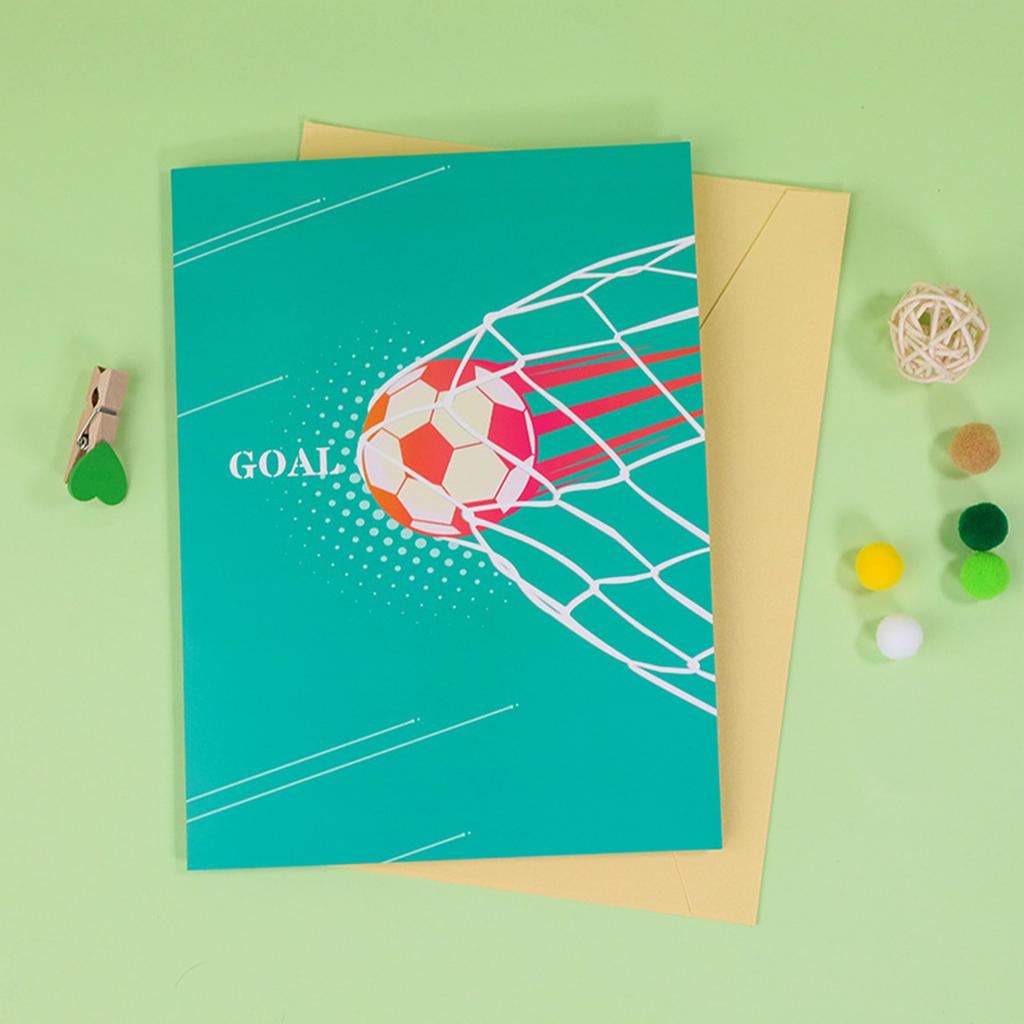 33D for Pop Up Football Greeting Card Kit Festival Invitation Greeting Memorial Cards for Valentine’s Day Mother's Day G