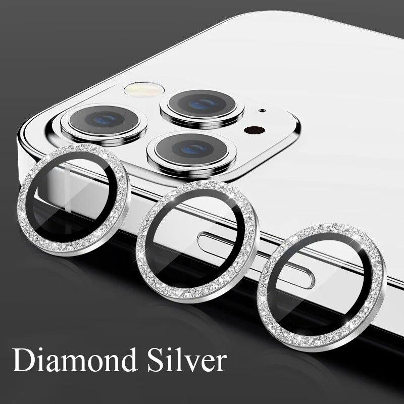 Linse Metal Ring Protector Glass For iPhone 11 12 13 14 15 Pro Max Mini Kamera Linsebeskyttelse For iPhone 14/15 Plus Kamera Film