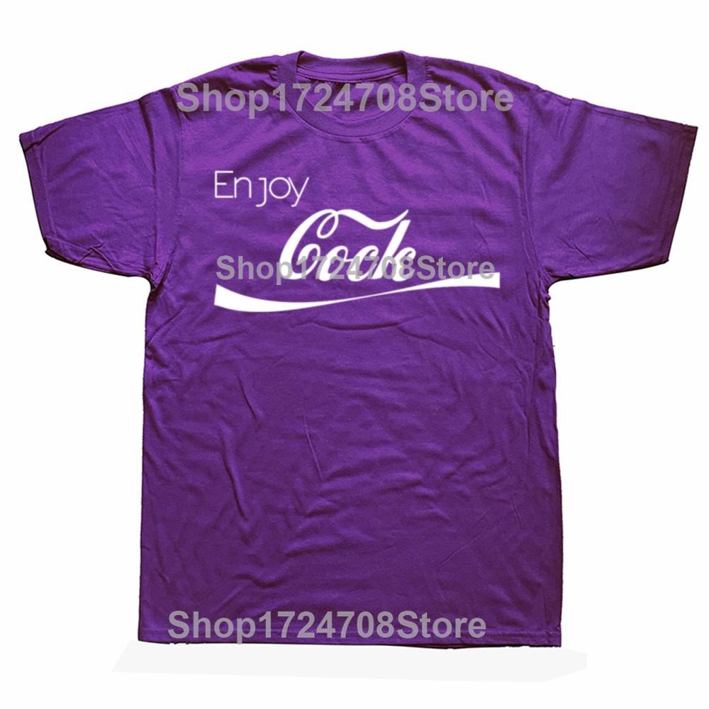 

Funny Enjoy Cock Graphic T-shirts Men Women s Fashion Casual Tshirt 100% Cotton Loose Oversized Chicken Farm Anime T Shirt 4XL