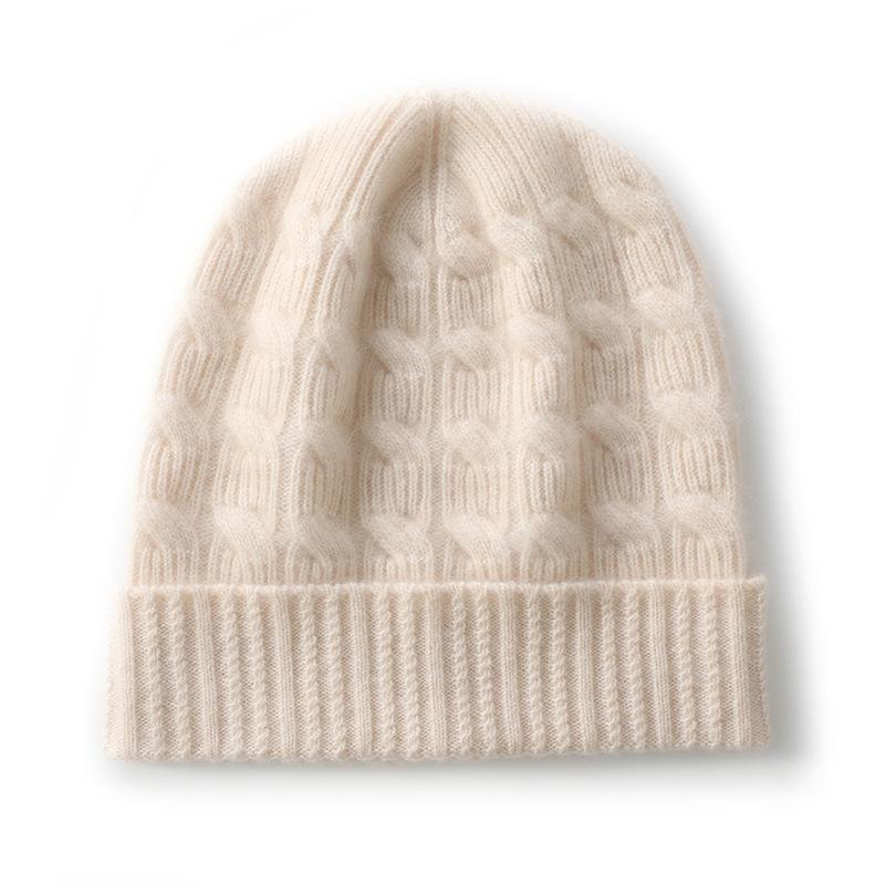 Spot Women's Cashmere Hat Soft and Warm Simple Foreign Style Autumn and Winter New Fashion Versatile Casual Bag Head Hat