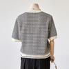 Customable Sasha Tweed Short Sleeve Knit T2508kn107c