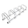 Relaxdays Râtelier Familial 5 Vélos En Acier Fixation Sol Mur Rangement Bicyclettes VTT, Argenté