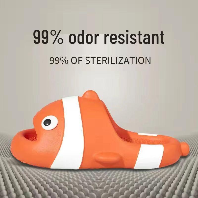 Clownfish Kids' Cartoon Slippers - Non-Slip Indoor Summer Footwear for Boys, Girls & Parent-Child Families