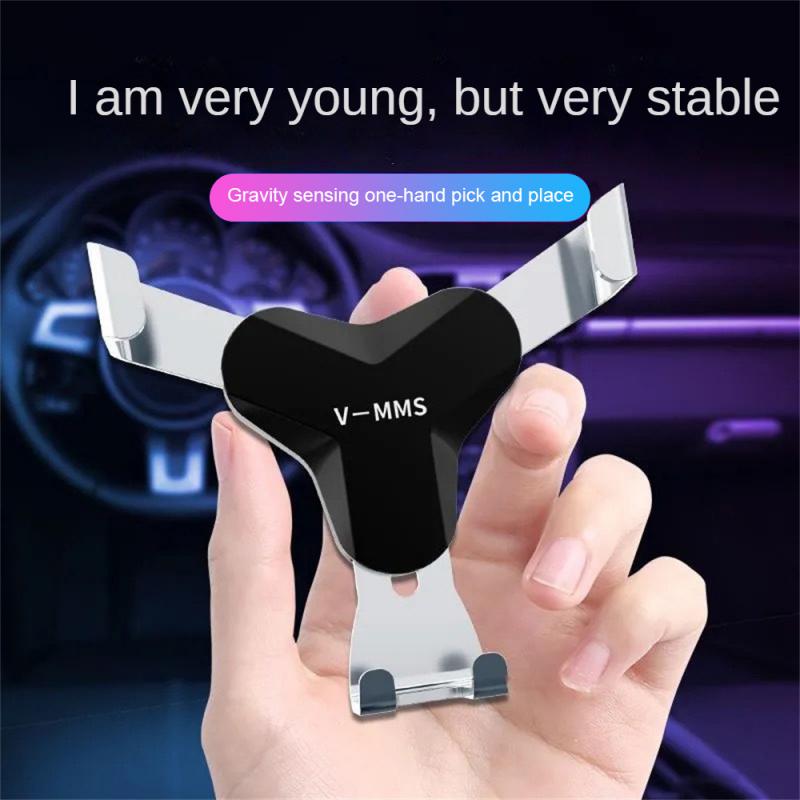 Gravity Car Holder Auto Air Vent Mount Clip Bracket Cell Holder No Magnetic GPS Mobile Phone Stand For IPhone16 Xiaomi Samsung