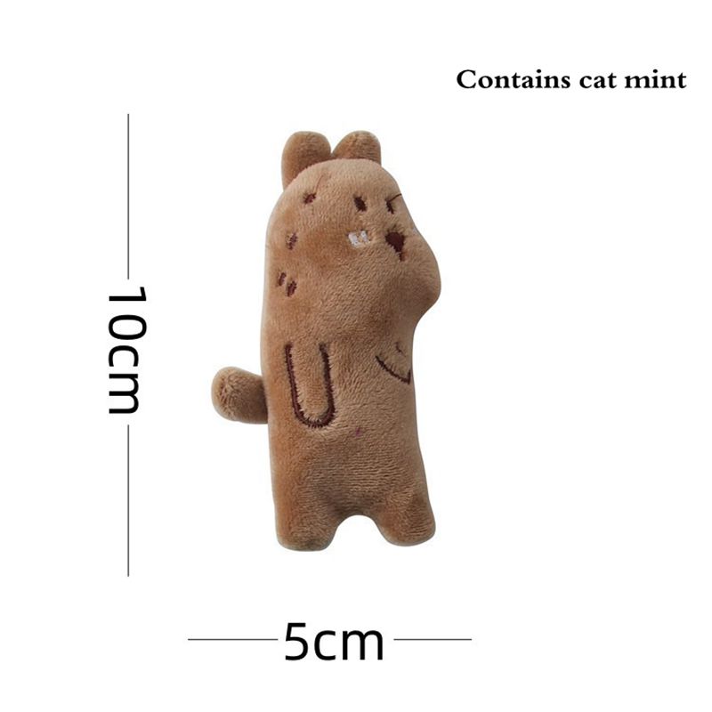 1PC Plush Cat Toy Catnip Cute Funny Chew Cat Playthings Cartoon Interactive Kitten Mini Teeth Grinding Thumb Pet Dog Chewing Toy