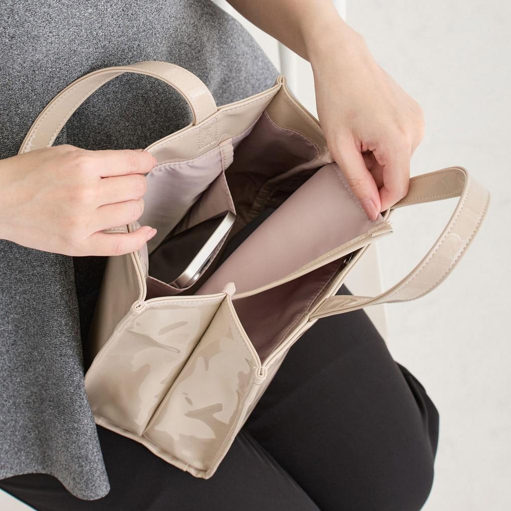Small Tote Synthetic 1051 Women's Bag, Sub-Bag, Stylish, Leather, LT.Square.Classic-C