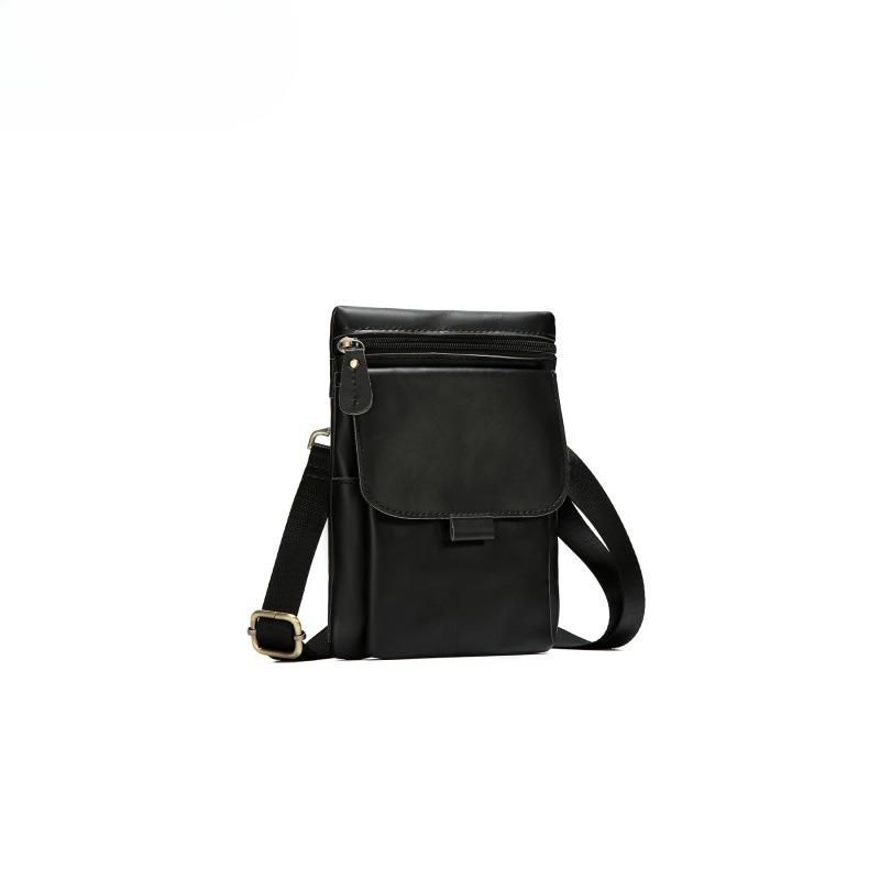 

Сумка через плечо, Повседневная мужская сумка для поездок, Высококлассная сумка на одно плечо, Мужская сумка из натуральной кожи чёрный