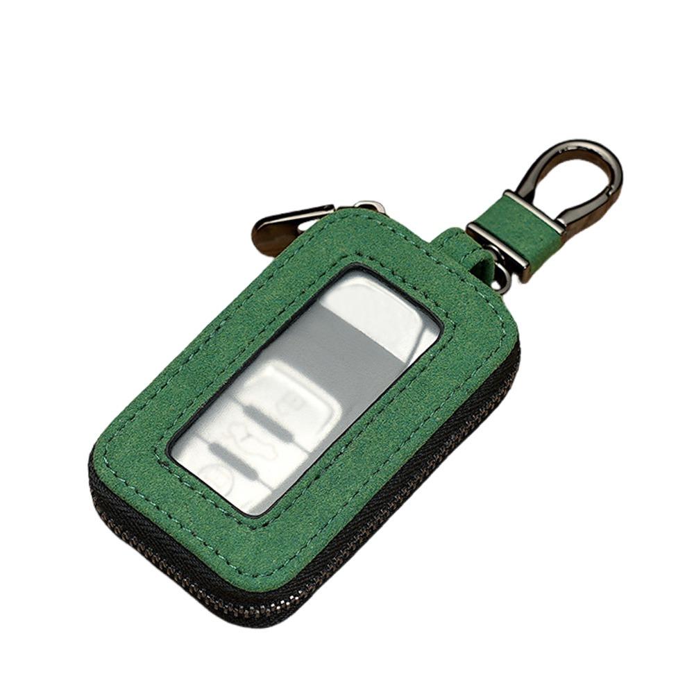 Universal Leather Car Key Bags Zipper Classic Key Pouch Hook Keychain Holder Men Women