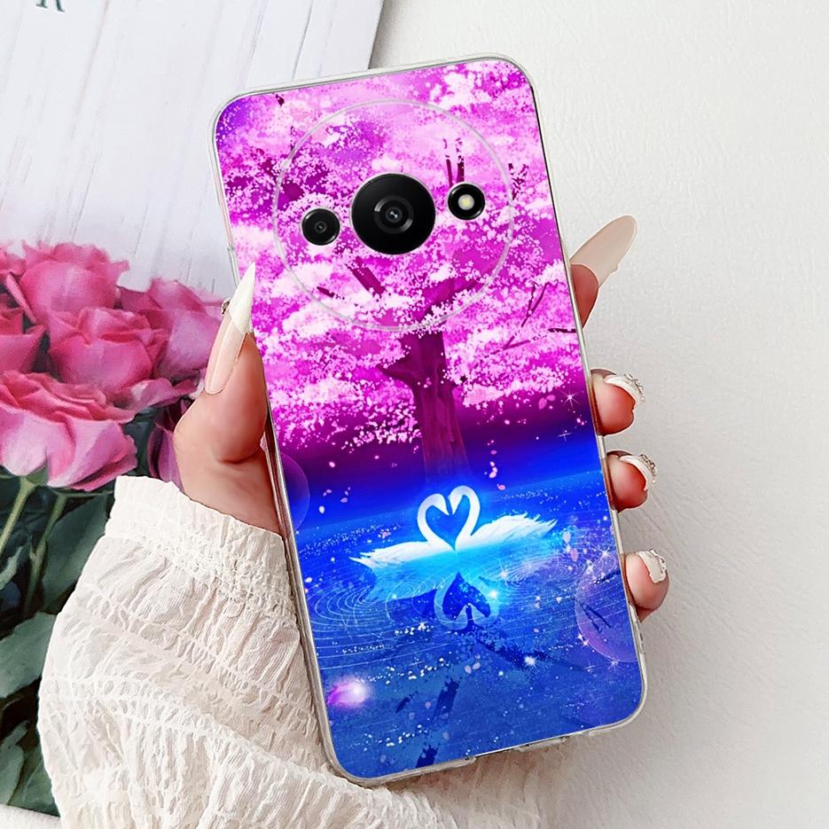 For Xiaomi Redmi A3 A3x Case RedmiA4 New Fashion Painted Cover Clear Silicone Soft Slim Phone Case For Xiaomi Redmi A3 Pro Shell