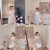 Girl Sleepwear Ice Silk Bear Nightdress Summer Loungewear For Teen Girls