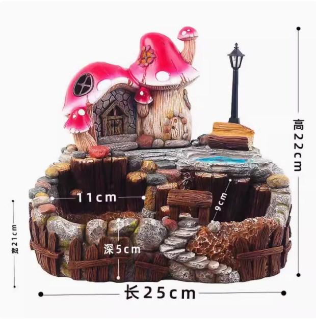 

Micro Landscape Flower Pot With Light Retro Cottage Yard Succulent Planter For Small Flowers Plants Succulents