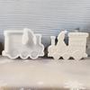 Silicone Christmas Molds Santa Claus Train Combination Silicone Gypsum Casting Mold Non-stick Christmas Silicone Candle Mold For