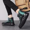 Winter Outdoor Herren Samt Plateau Schuhe Mode Fuß Freizeit Schneestiefel Jung und Jung Verdickt Warm High-Top Schuhe