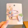 Hairpin Handmade Fabric Flowers Strawberry Embroidery Decor Soft Wrapped BB Clip Kids Pastoral Style Anti-Slip Hair Accessories