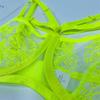 Erotische Damen-Unterwäsche, dünner Abschnitt, durchsichtige Netz-Stickerei, sexy Dessous, Bügel-BH, Strumpfgürtel, Tanga-Anzug