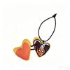 Cute Pumpkin Cartoon Plush Doll Soft Fluffy Stuffed Toy With Attached Heart Pendant For Halloween Collectible Gift For All Ages