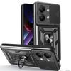 Capa for POCO X8 Pro Max X7 Pro X6 Case Armor Slide Camera Lens Protection Cover for Xiaomi POCO X7 Ring Stand Shockproof Funda
