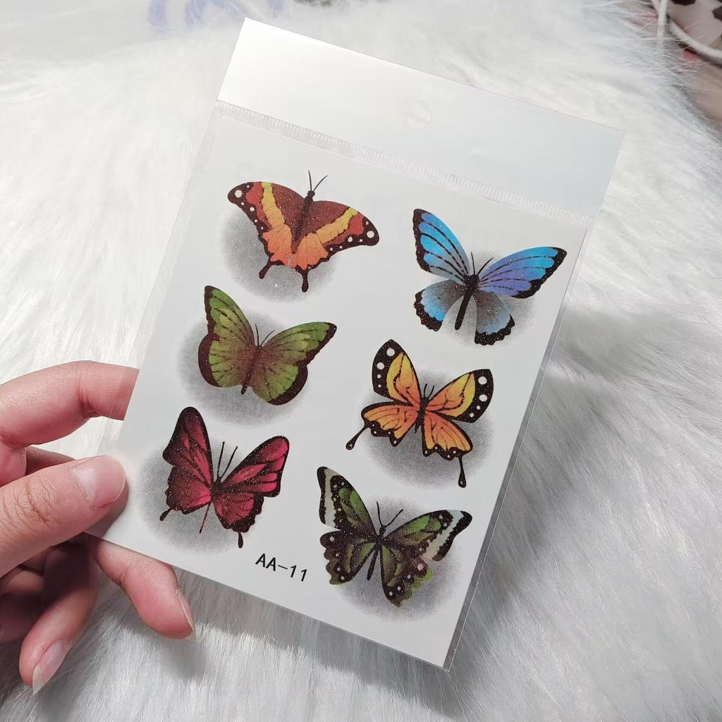 Non-toxic Washable Butterfly Face Stickers for Kids - Eye and Forehead Tattoos