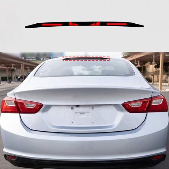 For Chevry Malibu 2016~2023 Black Glossy Tail High Brake Lamp Light Cover Decor