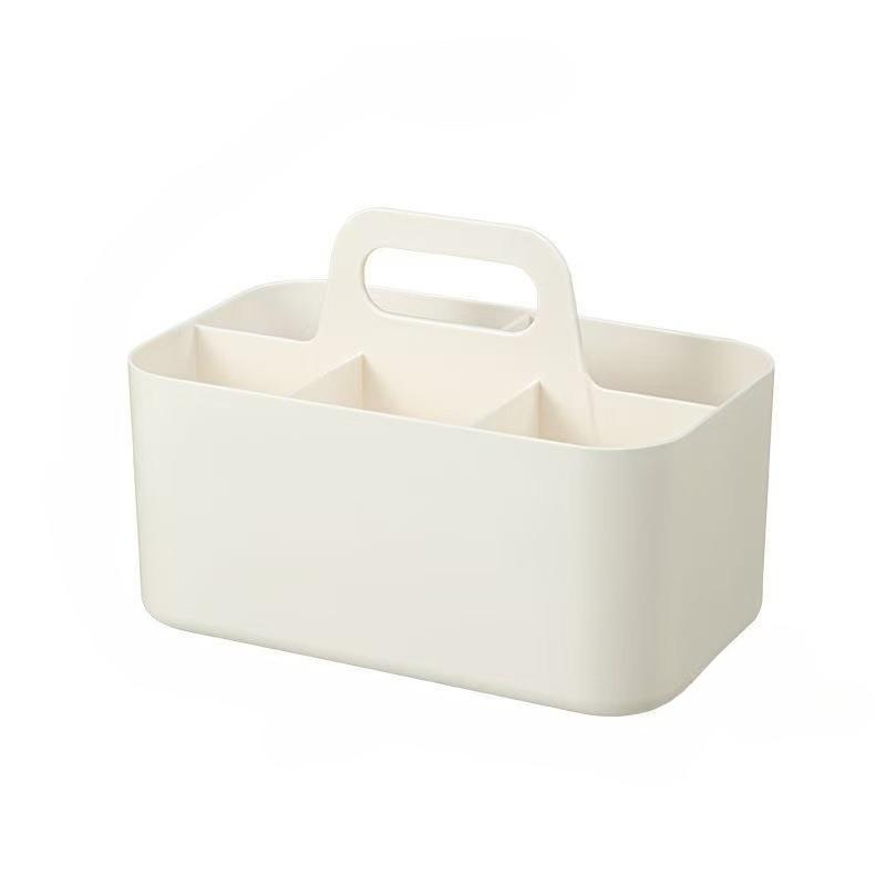 1PC Portable Plastic Storage Basket with Handle, Lightweight Desktop Finishing Box, Suitable for Schools and Offices