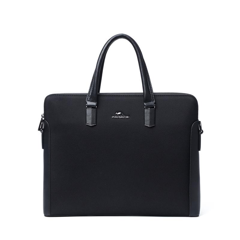 

TS JYL laptop bag,Men Briefcase 14 Inch Laptop Handbag Horizontal Business Office Bag OneSize чёрный