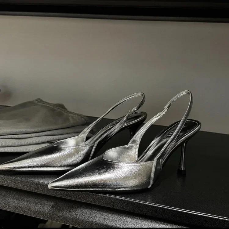 Fashion New Fashion Slip-on Women's High Heels Solid Office and Career Sexy Pointed Toe Heeled Sandals Women High Heel Pumps