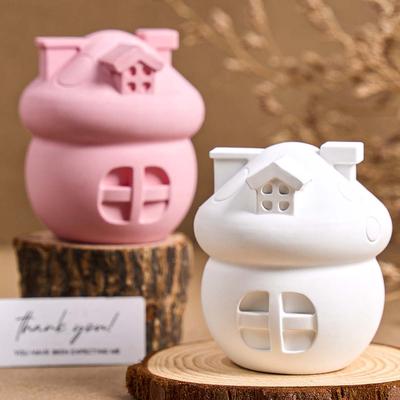 Simulation Mushroom House Silicone Candle Mold DIY Handmade Aromath Soap Plaster Resin Craft Casting Molds Home Decor Art Gifts