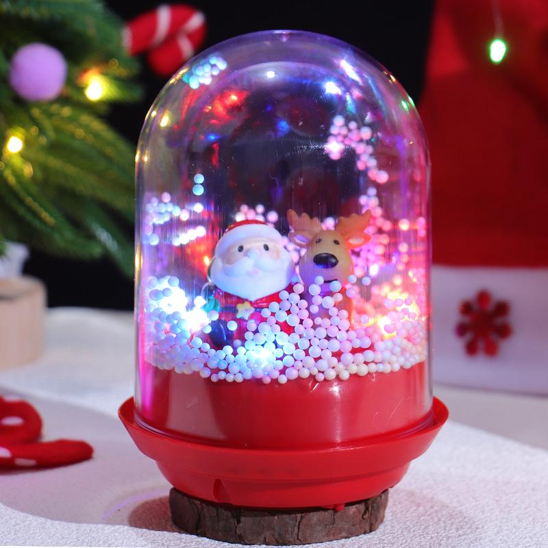 Rotating Luminous Christmas Ornament Music Box