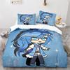 Gacha Life Academia Anime Duvet Cover Set with Pillow Covers Polyester Teens Kids Bedding Set Full Queen King Size Bed Linen