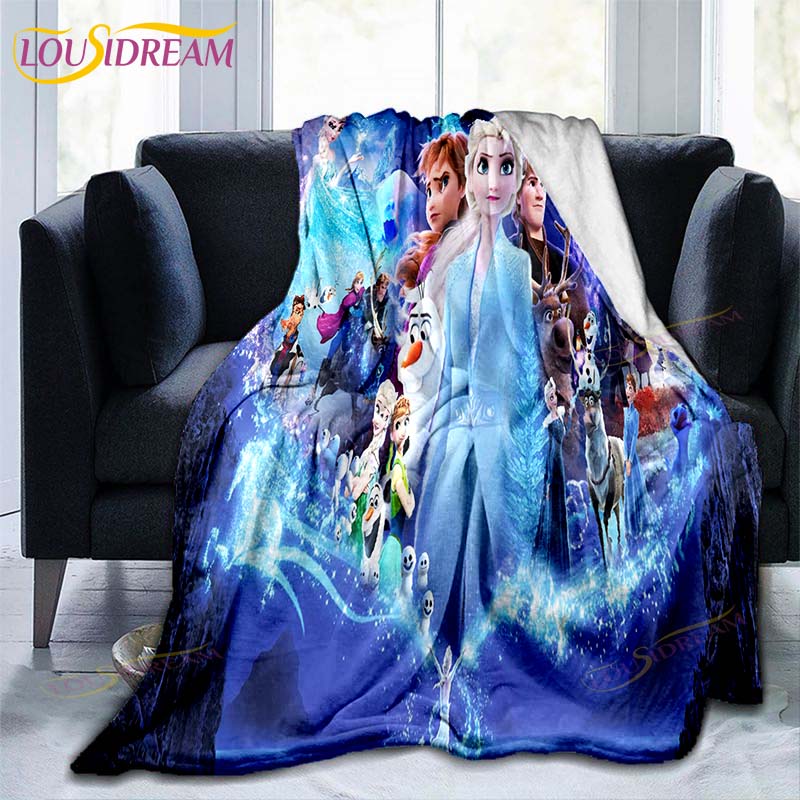 Frozen patroon plaid Deken Bank Quilt Overtrek Reis Beddengoed Outlet Plaid Deken Flanellen Deken Sprei