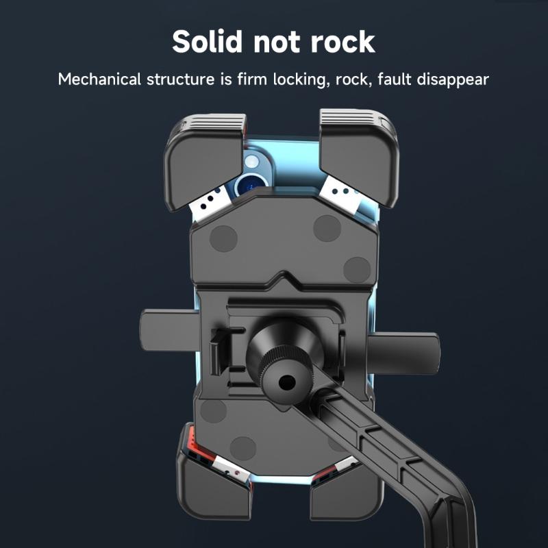 Bike Phone Mount Stand NonSlip Anti-Vibrations Universal Bike Handlebar Adjustable Phone Mount Clip Easily to Install