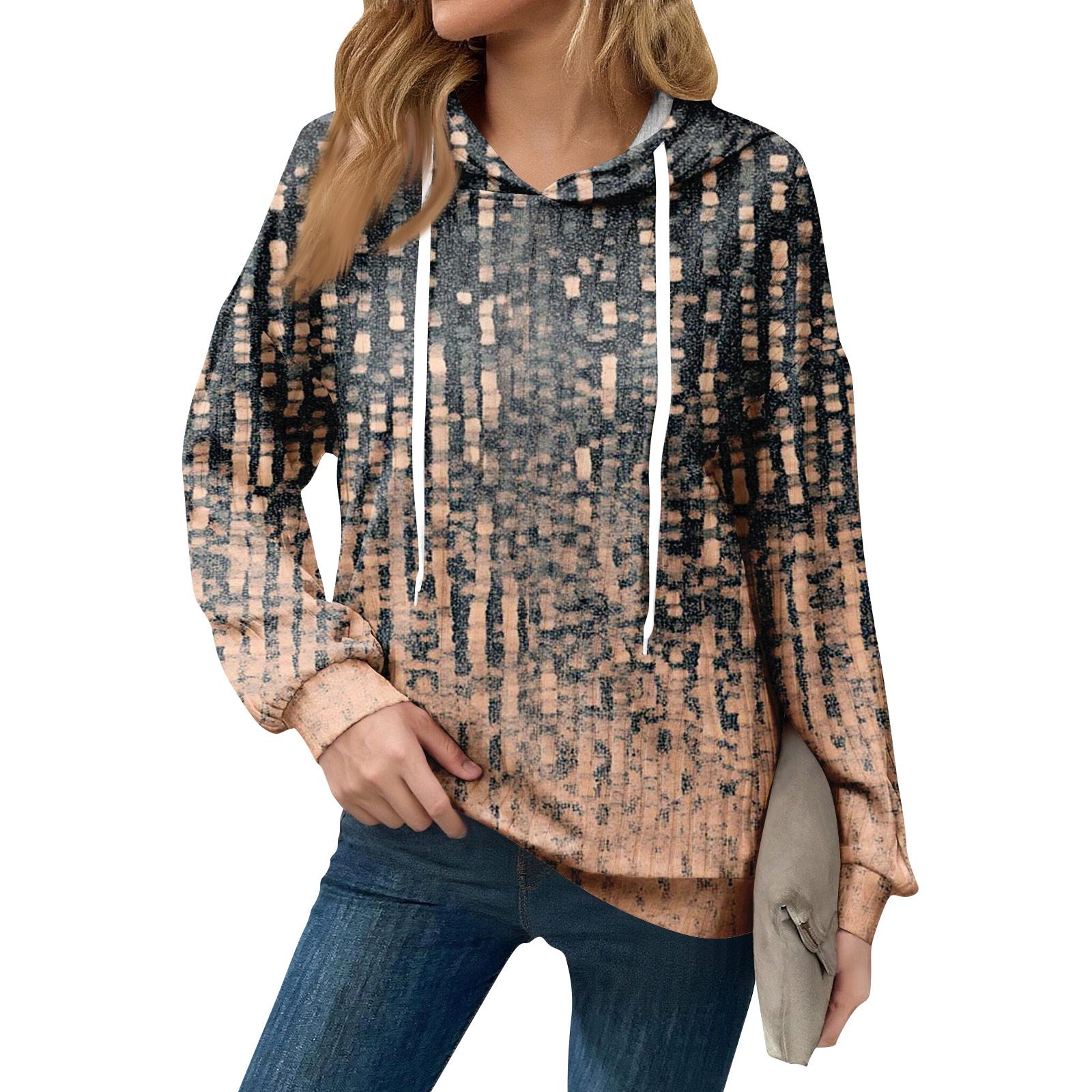 

Толстовки для женщин оверсайз зимние милые свитшоты пуловер трендовая осенняя одежда M