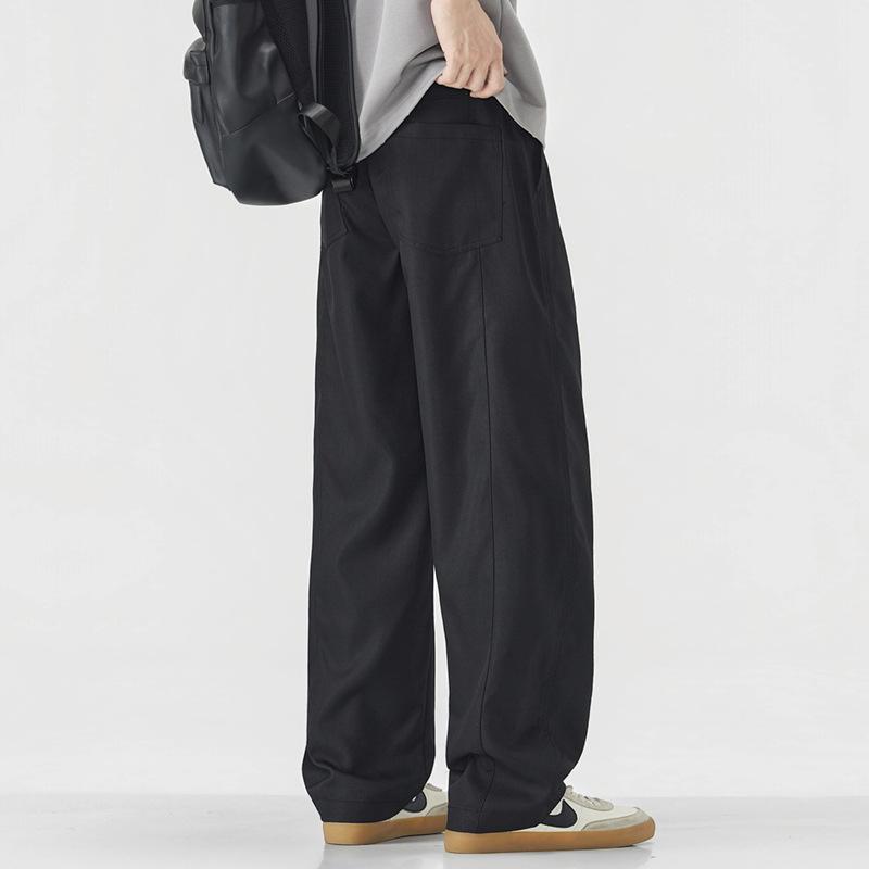 American Trendy Pants Men's Summer Thin Loose Wide-leg Trousers New Solid Color Drape Casual Pants Wholesale