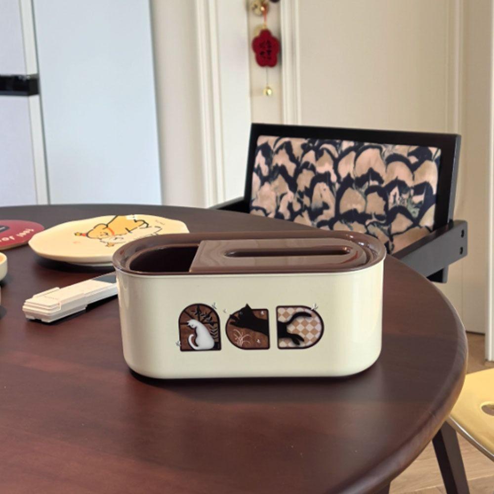 Rectangular Tissue Storage Box Plastic Napkins Dispenser Creative Tissue Holder  Household