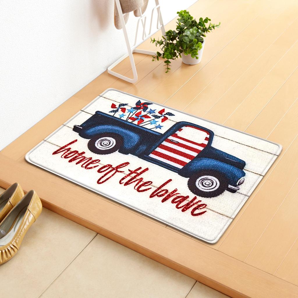 Flowers Household Door Mat Kitchen Absorbent Floor Mat Bathroom Non-Slip Mat Bedroom Living Room Carpet
