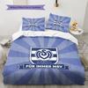 Set Copripiumino Trapuntato con Fantasia MSV Duisburg Decorazione per la Casa Regalo (1 * copripiumino + 2 * federe senza imbottitura).xwn