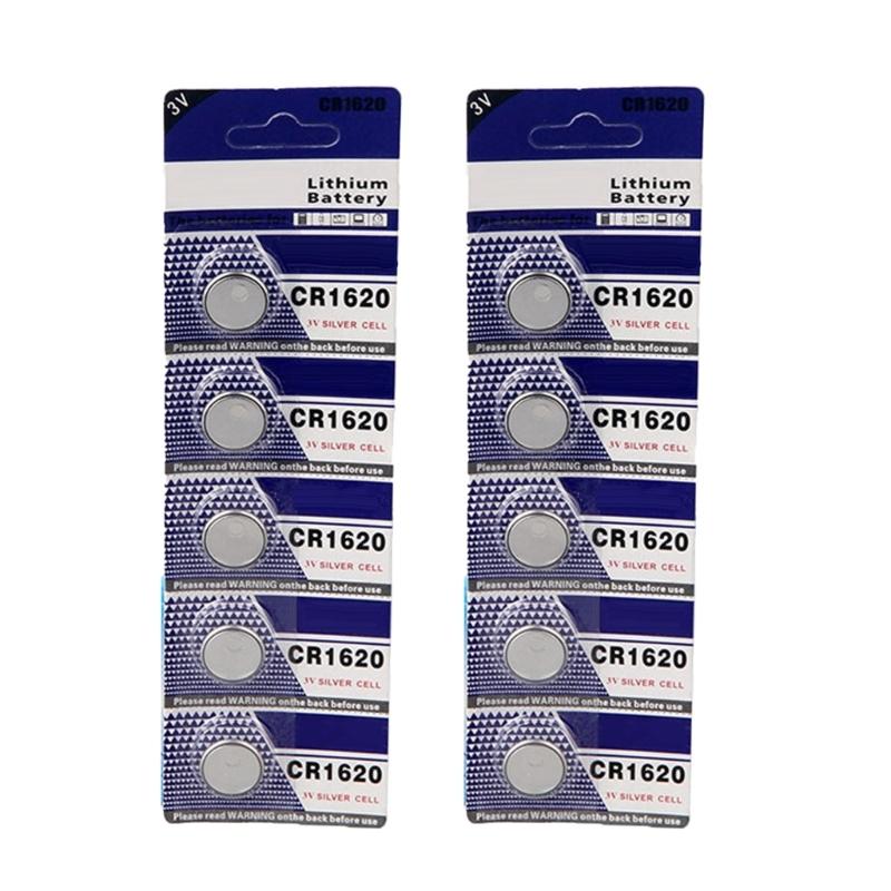 Reliable 3V CR1620 Lithium Battery Coin Cell Button Batteries for Low Power Devices Electronics (Pack of 5PC/10PC)