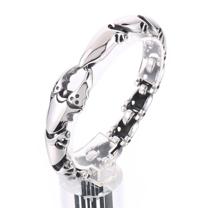 Vintage Heavy Crab Pliers Shaped Bracelet for Men Stainless Steel Men's Bracelets Punk Animal Jewelry Hapiship Boy Gifts