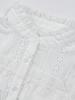 2026 Spring/Autumn European & American Women's Solid Color Embroidered Hollow Top - Holiday Style