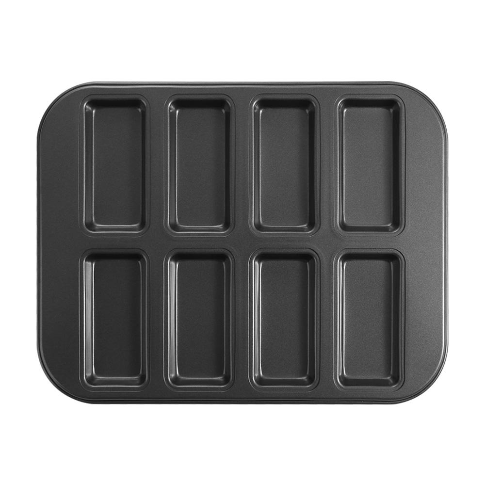 

Useful 8 Slots Mini Muffin Baking Tray Creative Dishwasher Safe Baking Pan Mold Rectangle DIY Non-Stick Cake Mold Pastry Utensil светло-серый